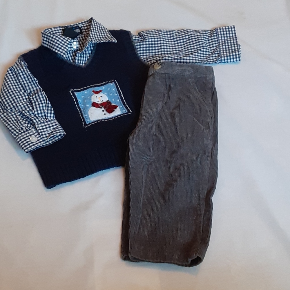 3pc boys Christmas/winter outfit. Size 12 months
